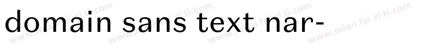 domain sans text nar字体转换
